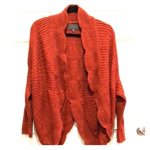 Anthropologie Rusty red cocoon sweater size xs